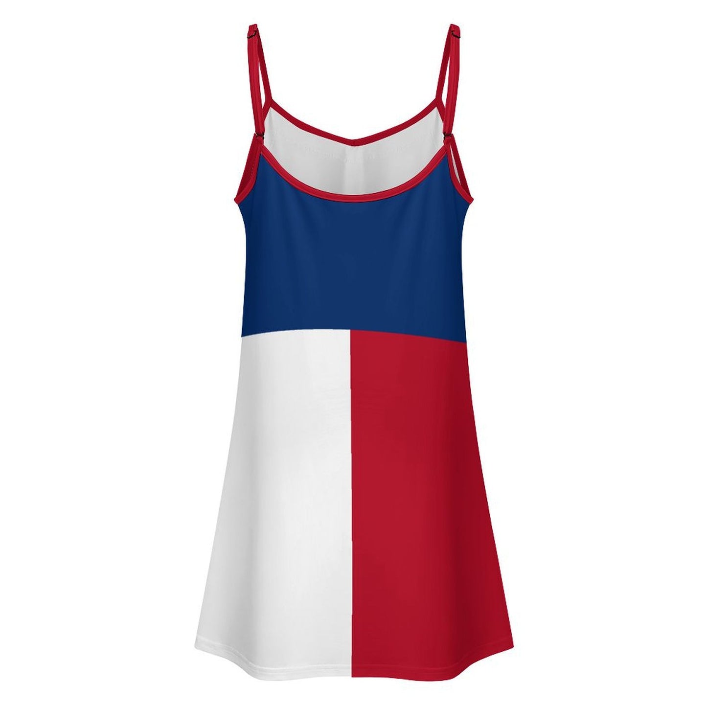 Texas Flag Inspired Lace Trim Camisole Nightgown