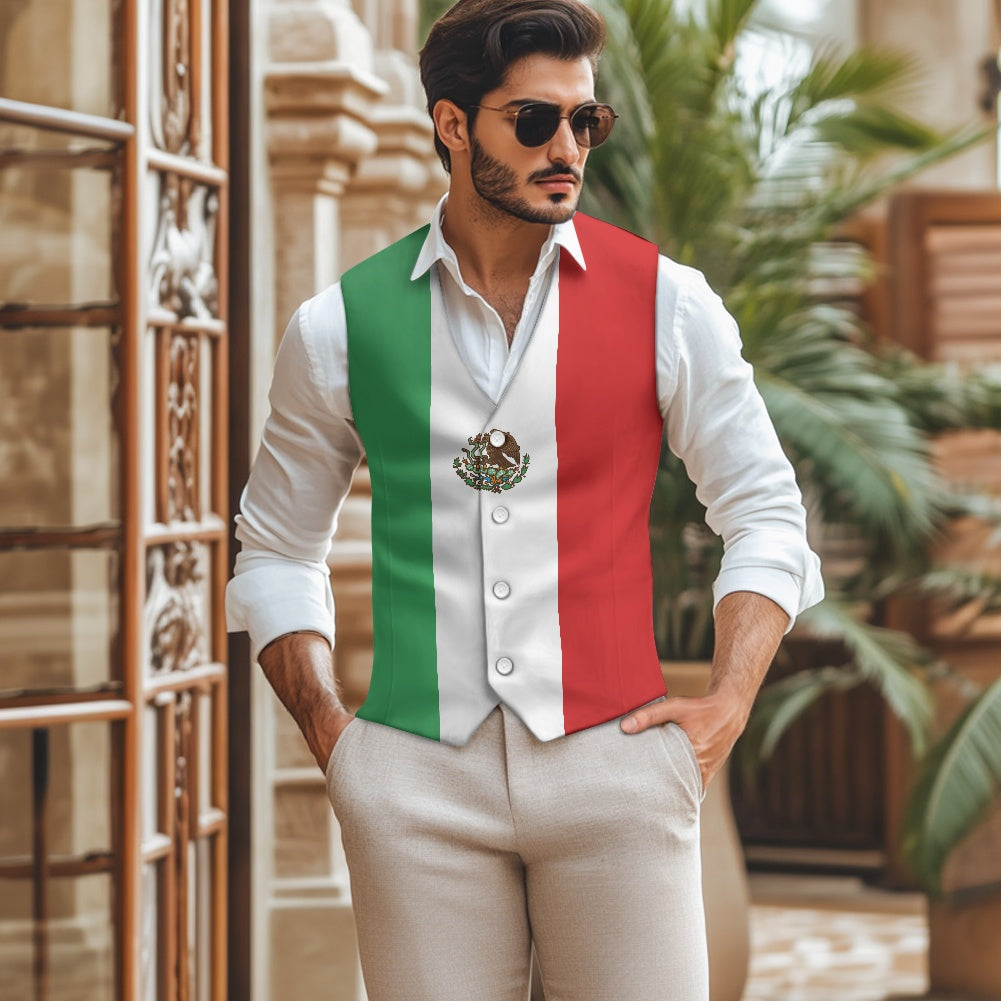 Mexico Flag Suit vest jacket