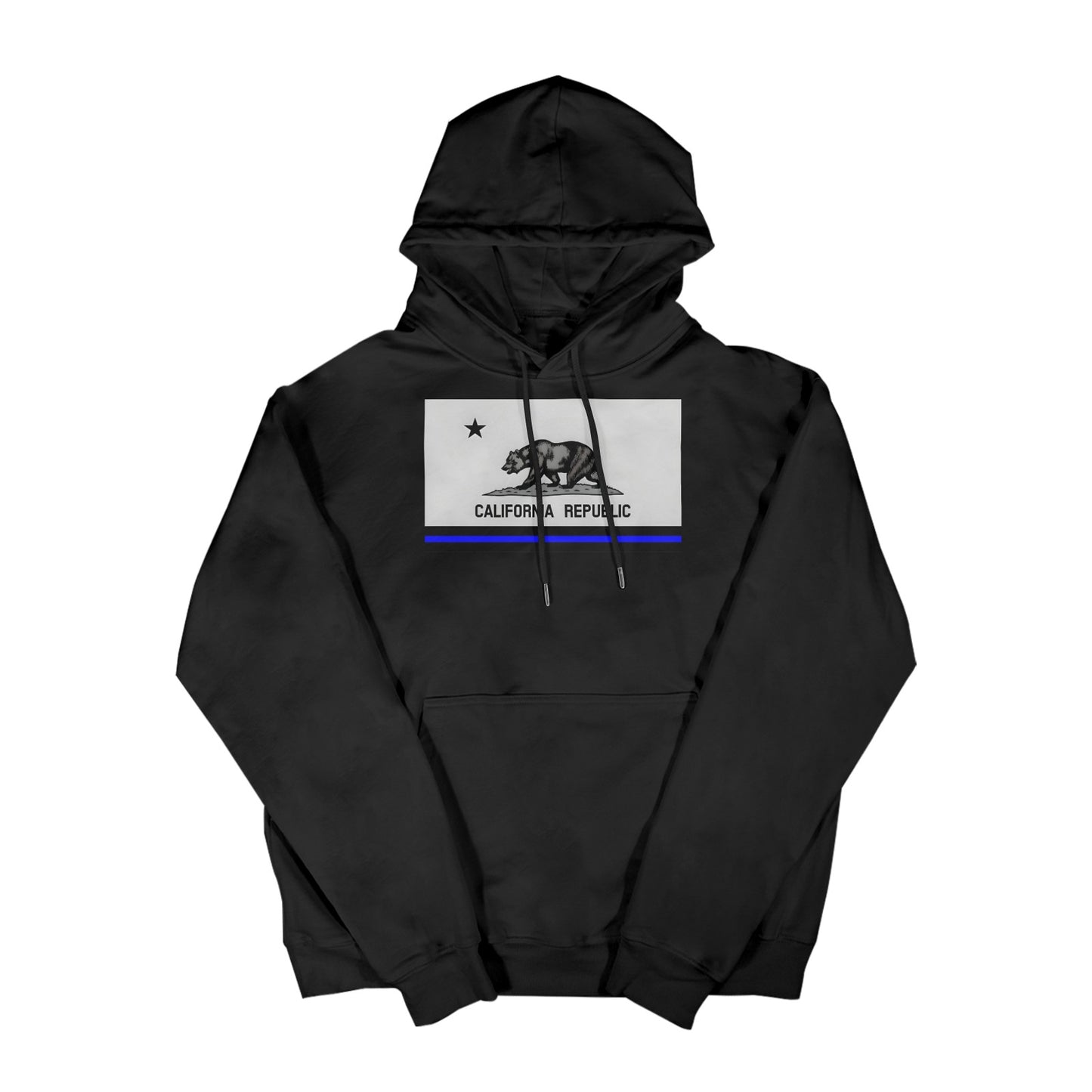 California Thin Blue Line Flag Women's Hoodie (Made in the USA)