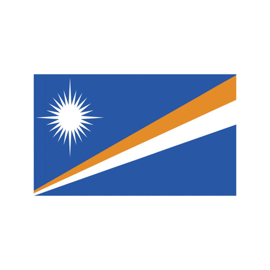 Marshall Islands flag with stripes and star, Luv My Flag.