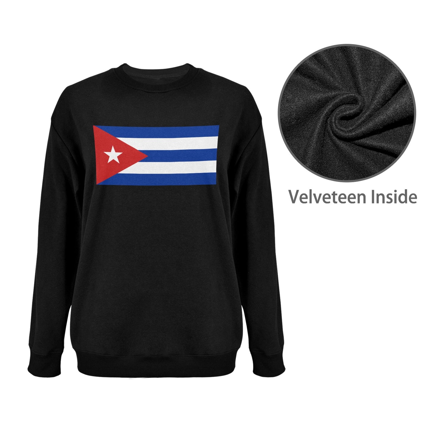 Cuba Flag Unisex Fleece Sweatshirt (Made in the USA)