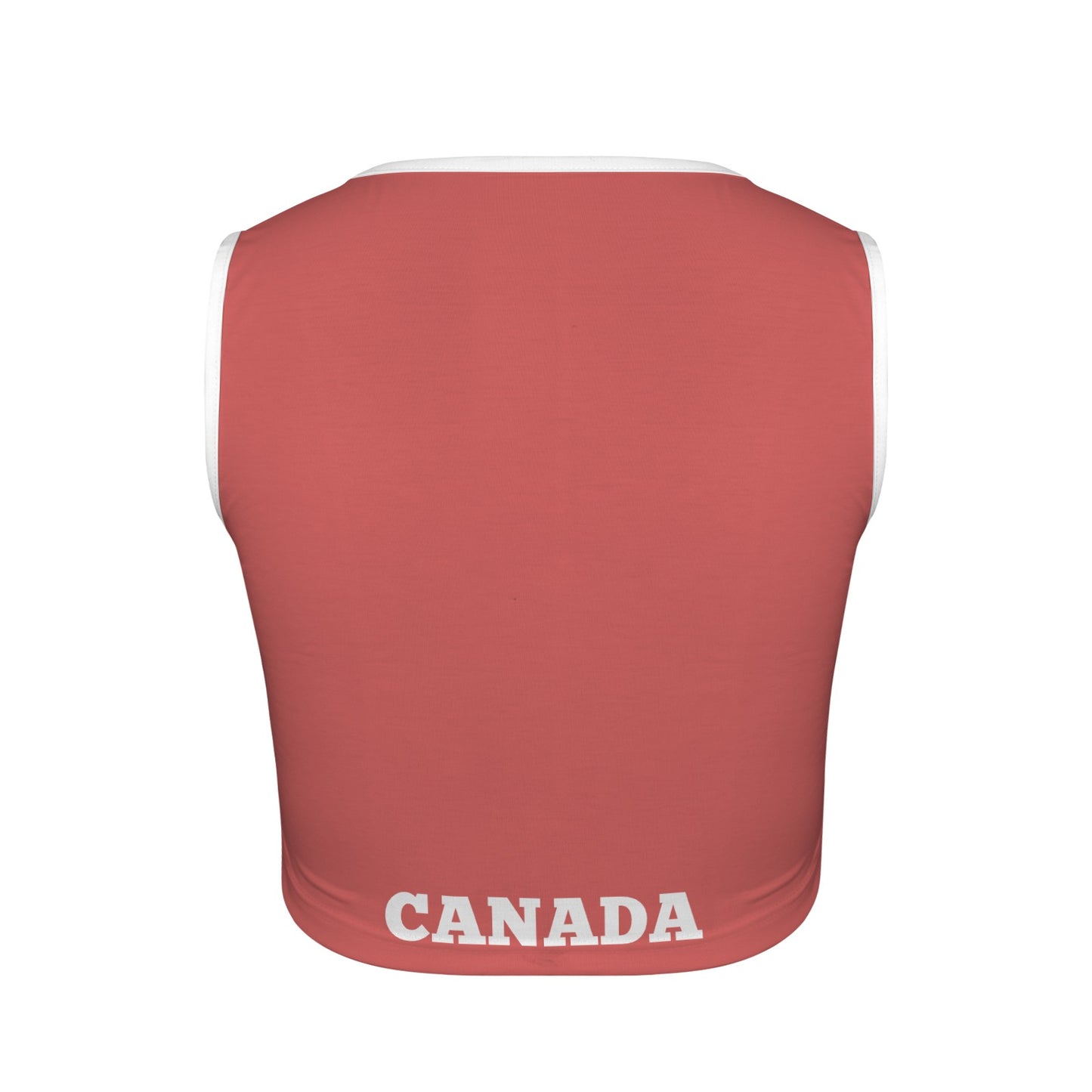 Canada Flag Inspired Square Neck Crop Tank Tops