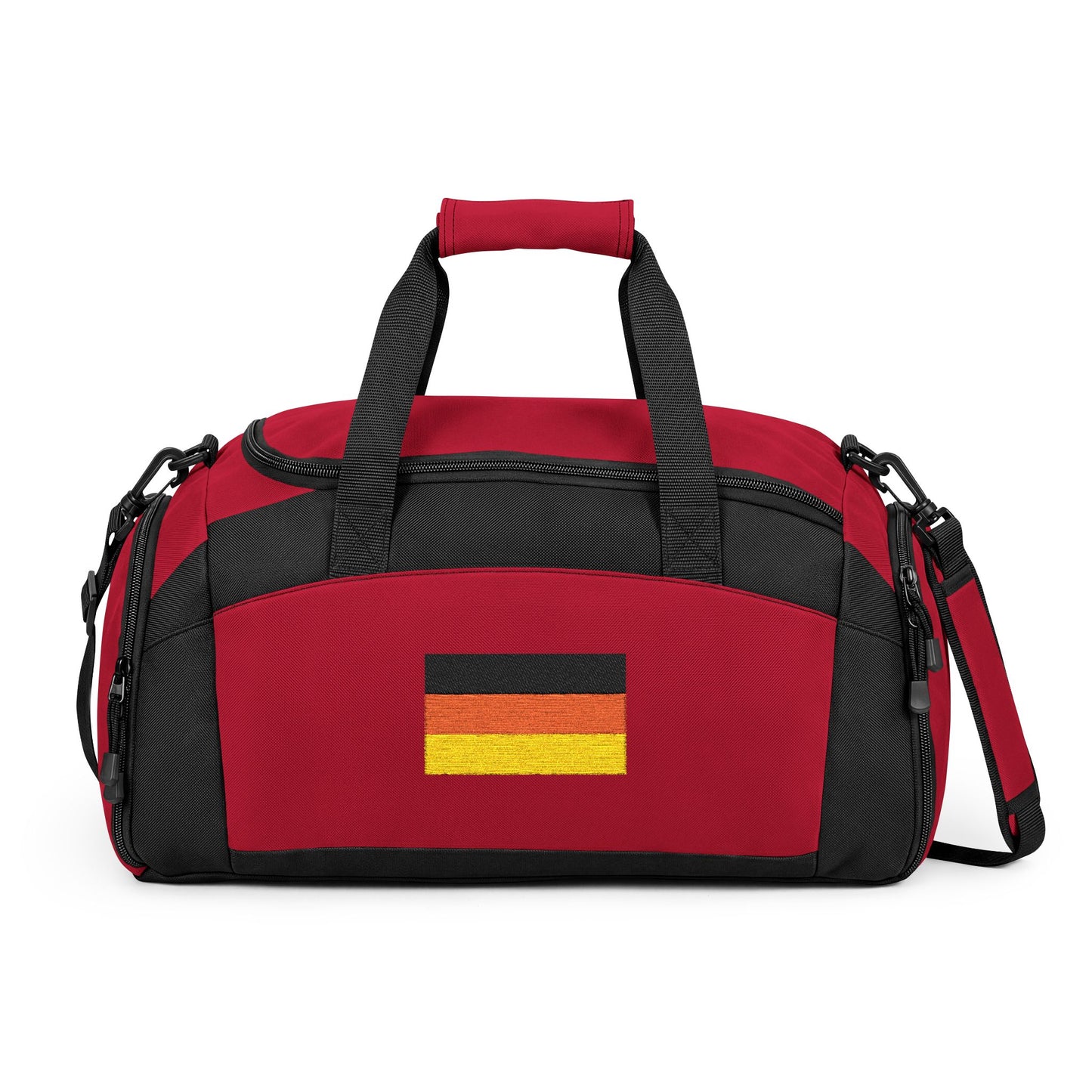 Germany Flag Gym Bag — Black Duffle with Embroidered Germany Flag