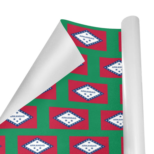Arkansas Flag Custom Gift Wrapping Paper 58"x 22.5" (4 Rolls)