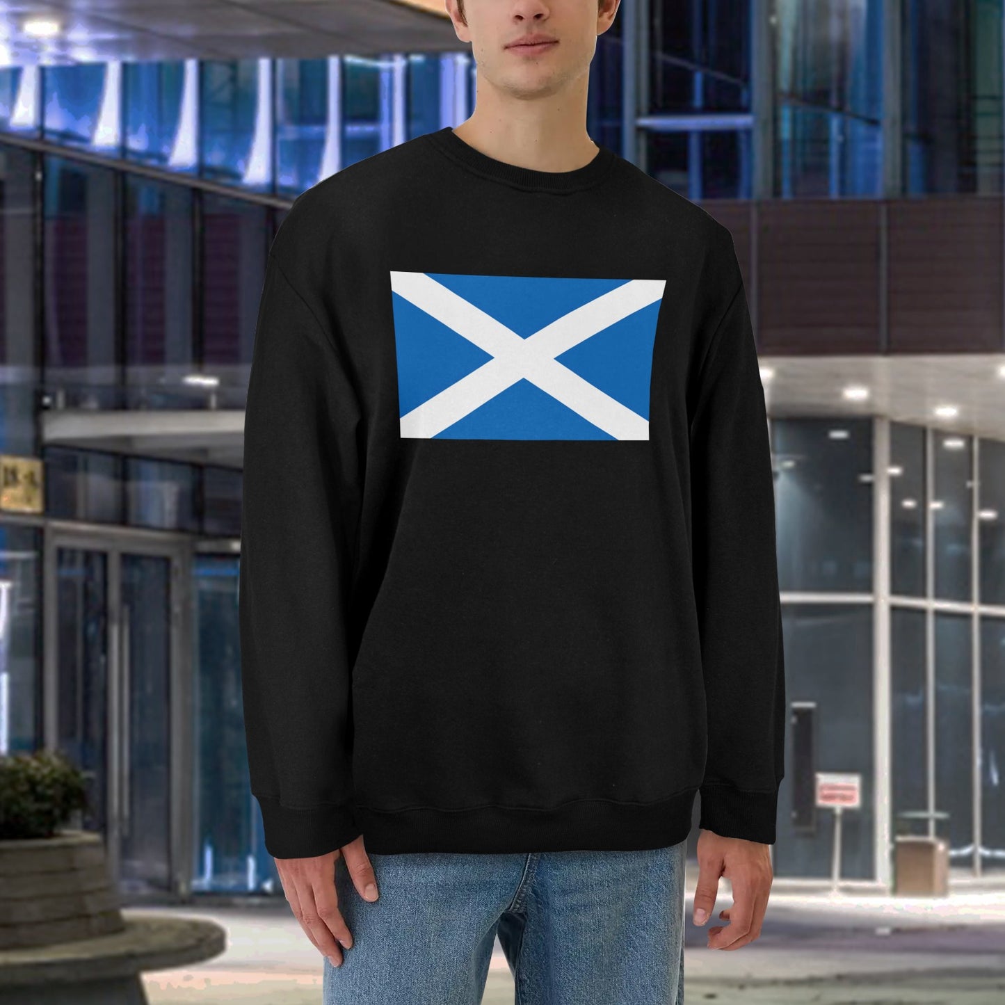 Scotland Flag Unisex Fleece Sweatshirt (Made in the USA)
