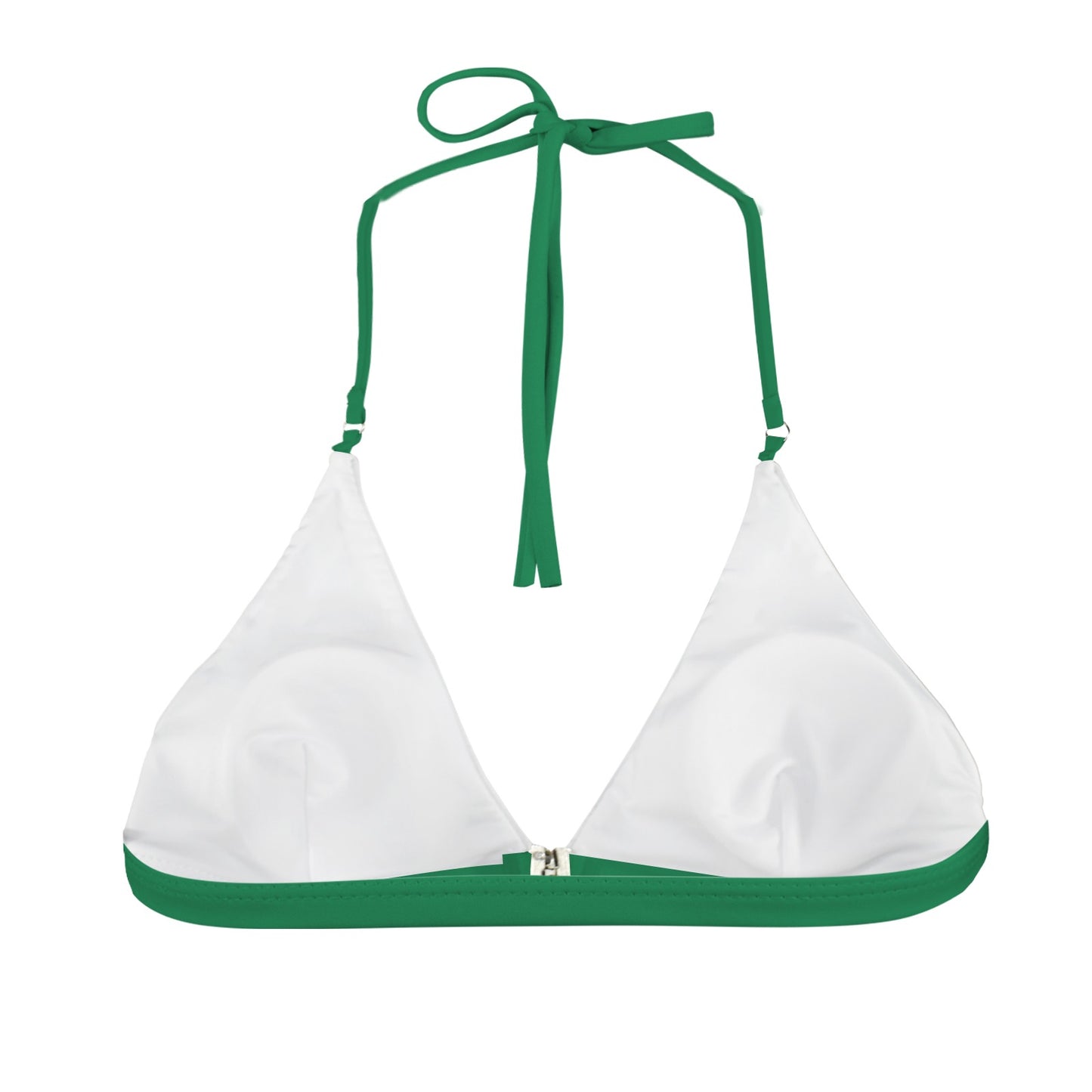 Thin Green Line Flag Inspired Women's Halter Bikini Top with Front Buckle