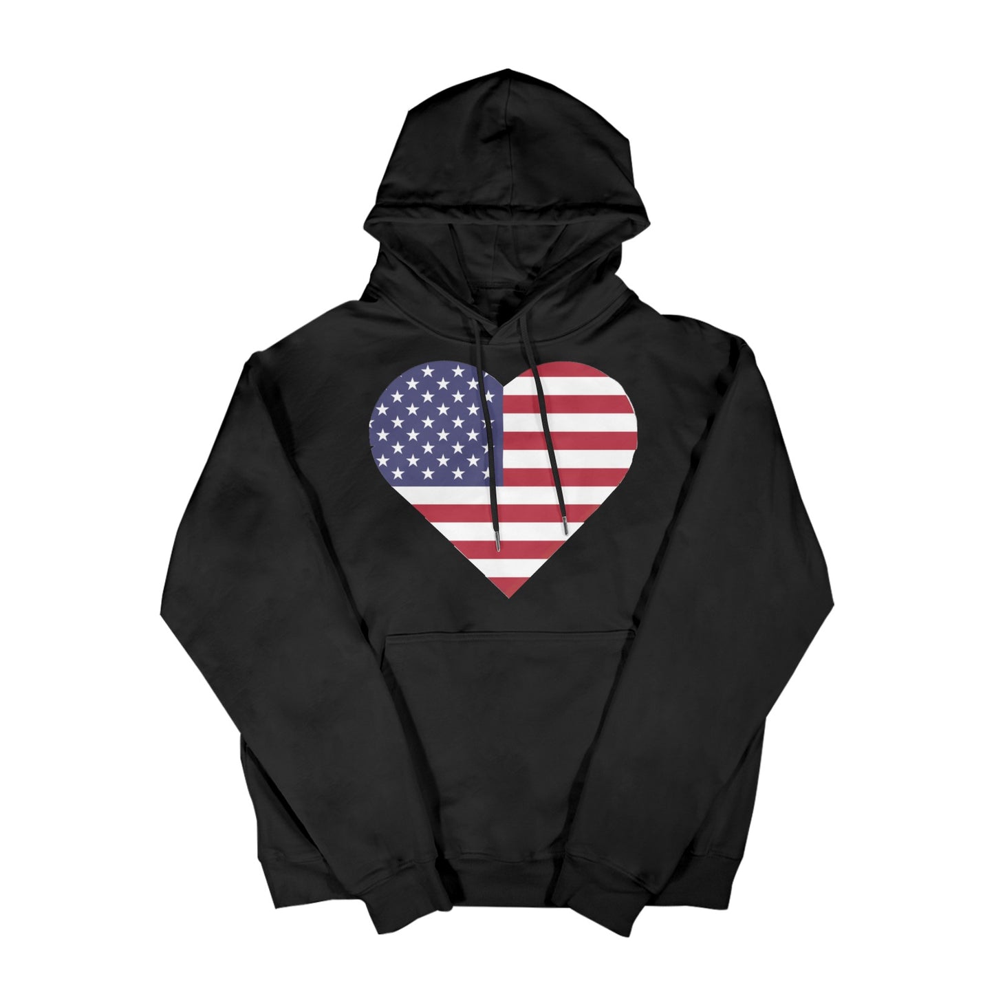 USA/American Flag Inspired Heart Women's Hoodie Made in the USA