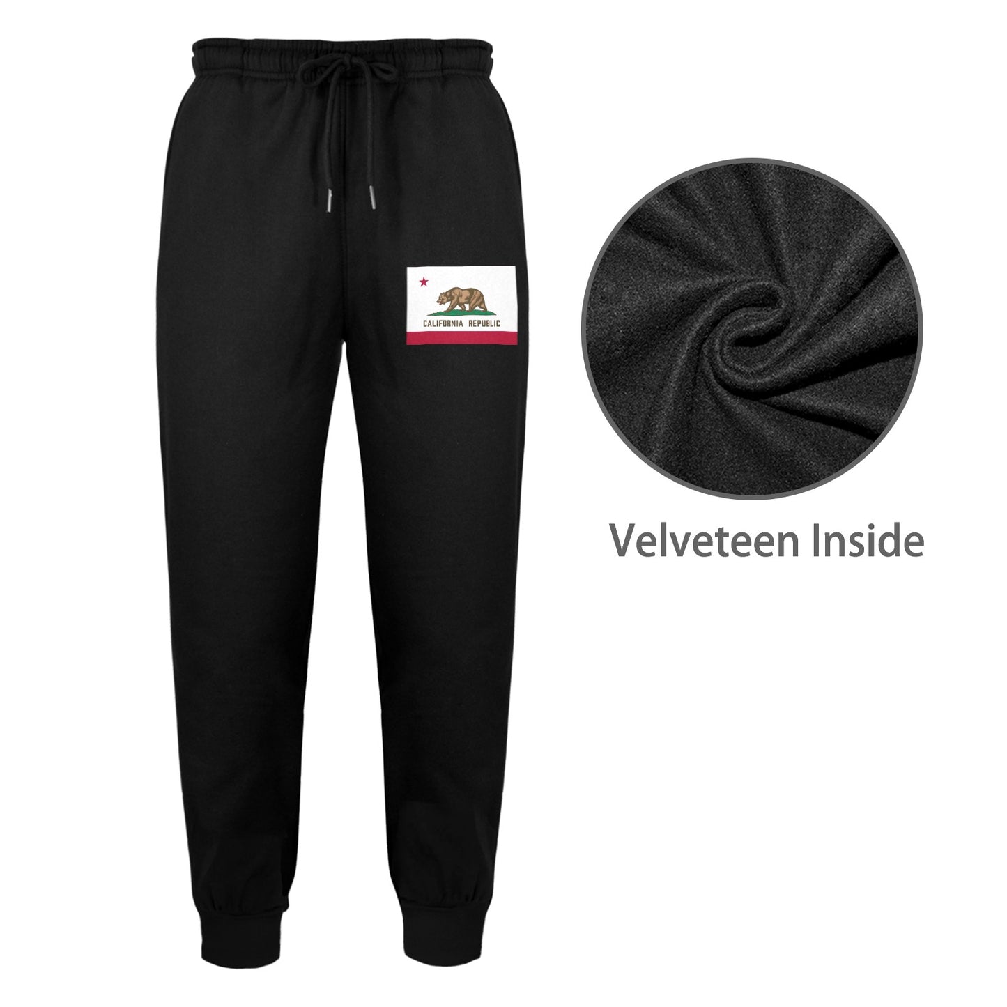 California Flag Inspired Unisex Fleece Sweatpants (Left Printing) | Ships from USA