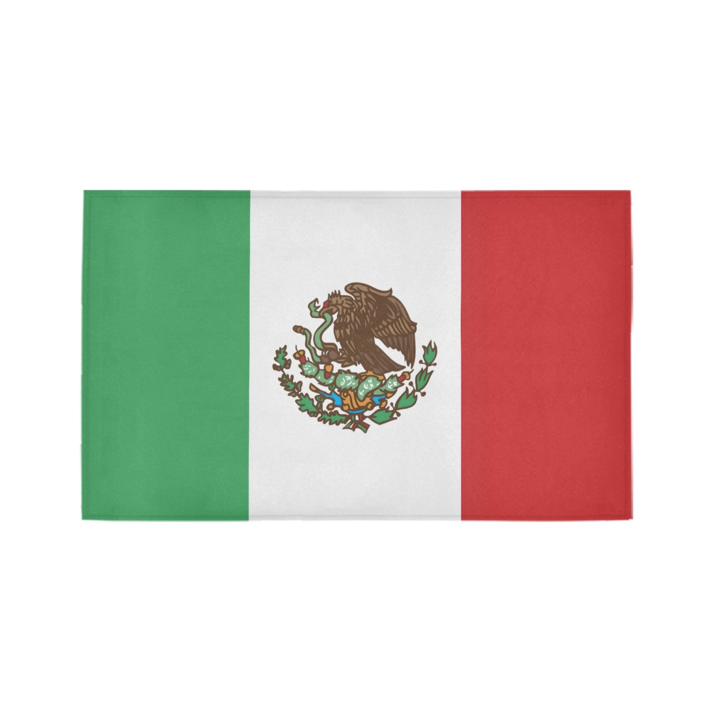 Mexico Flag Inspired Doormat 30" x 18" (Sponge Material)