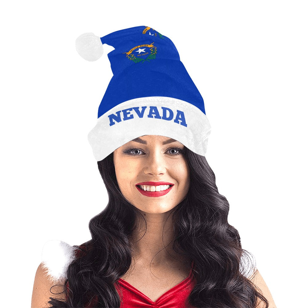 Nevada Flag Christmas Santa Hat