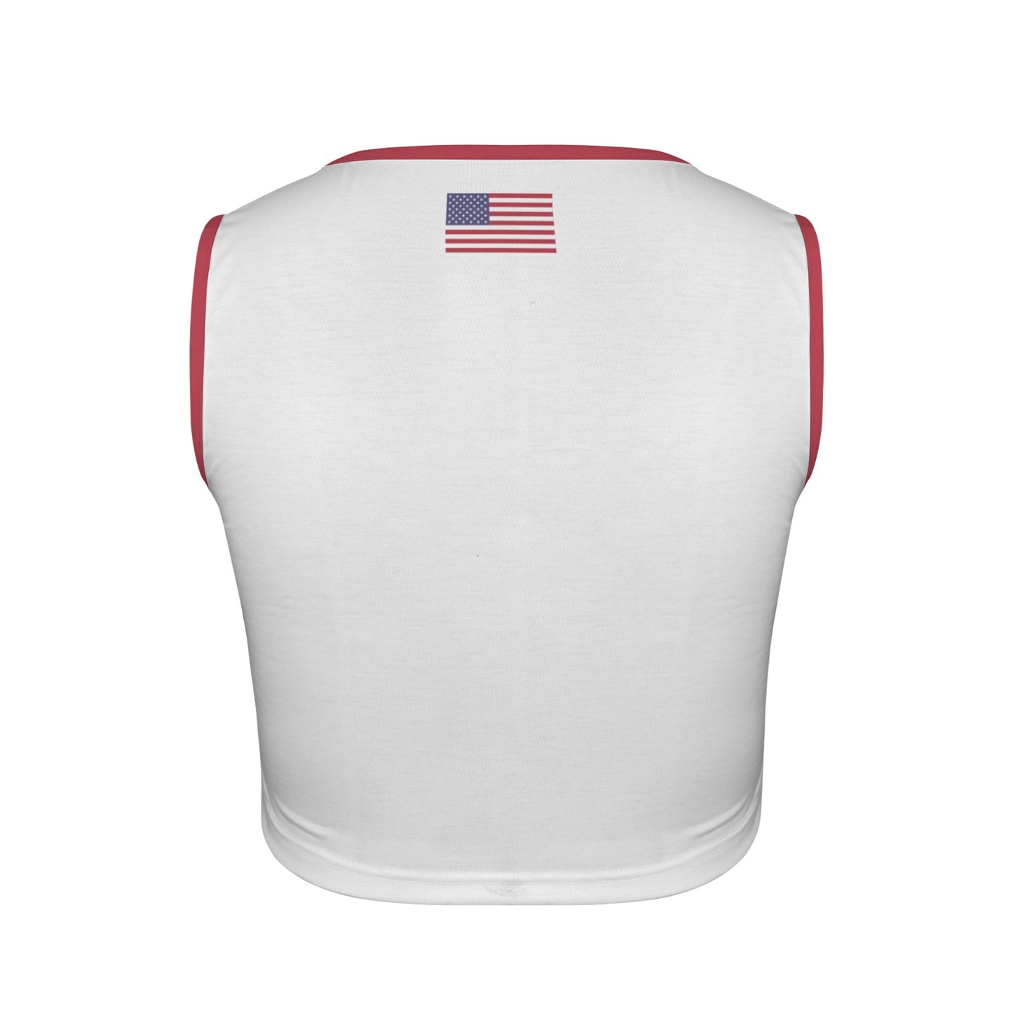 USA/American Flag Inspired Square Neck Crop Tank Tops