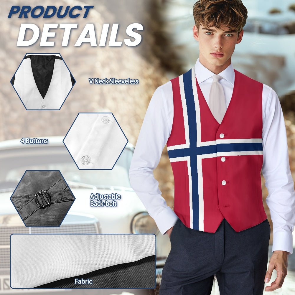Norway Flag Suit vest jacket