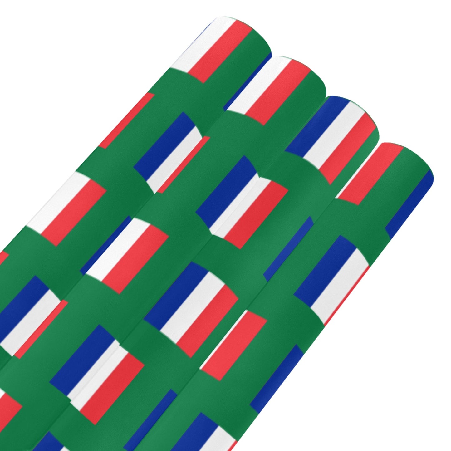 France Flag Inspired Custom Gift Wrapping Paper 58"x 22.5" (4 Rolls)