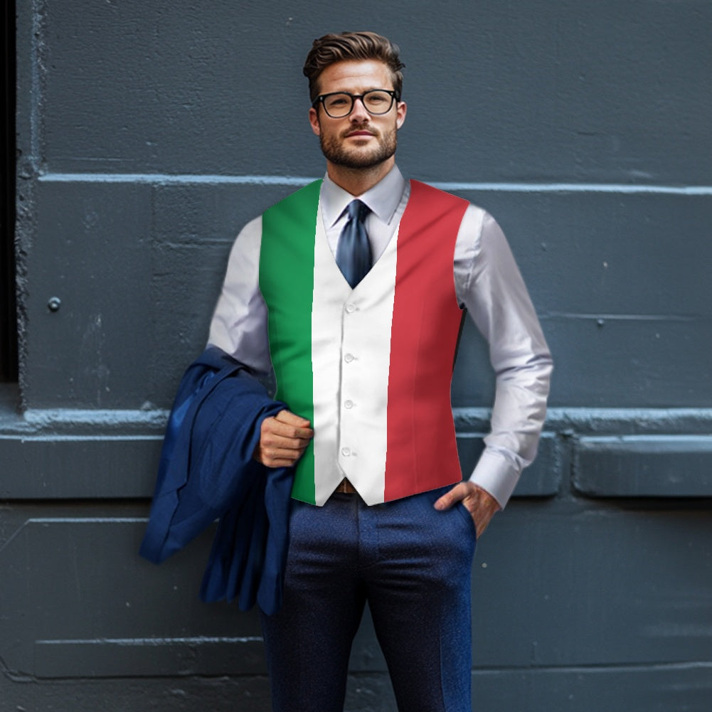 Italy Flag Suit vest jacket