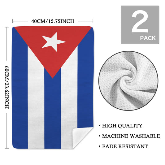 Cuba Flag Inspired Kitchen Towel 40X60cm (Pack of 2) (Made in the USA)