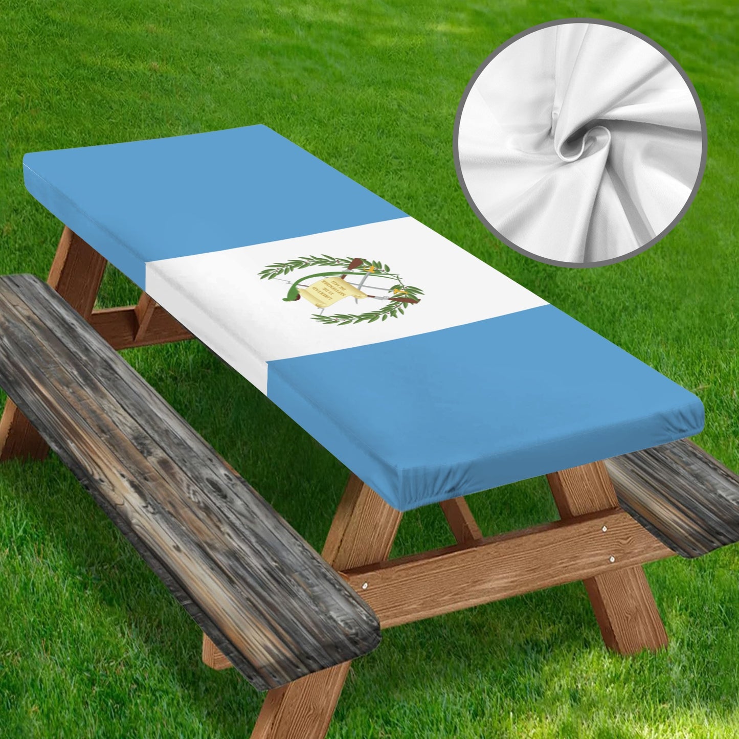 Guatamala Flag Picnic Table Cover (72" x 30") (Made in the USA)