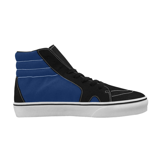 USA/American Flag Inspired "USA" Women's High Top Canvas Shoes (Blue)