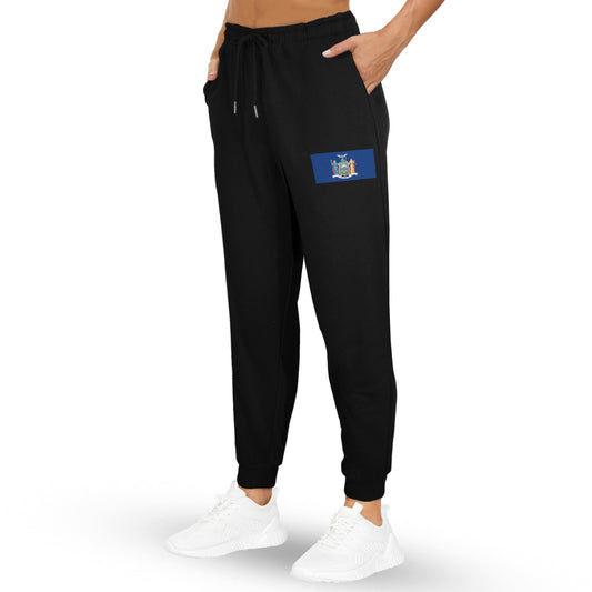 New York Flag Inspired Unisex Fleece Sweatpants (Left Printing) | Ships from USA
