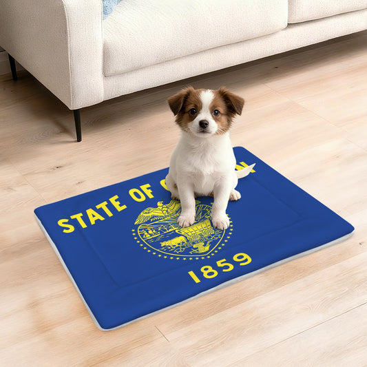 Oregon Flag Inspired Pet Mat 25x18inch (Made in the USA)