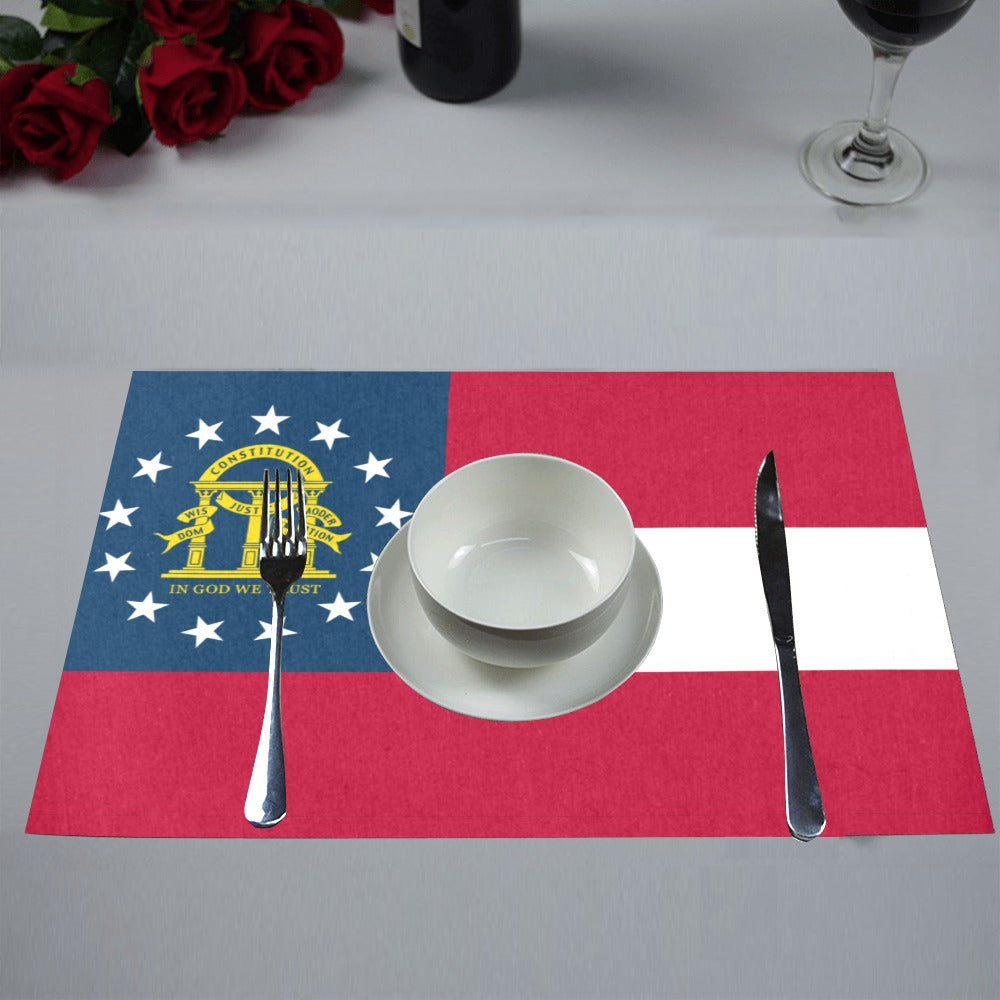 Georgia Flag Placemats 12" x 18" (Set of 6)
