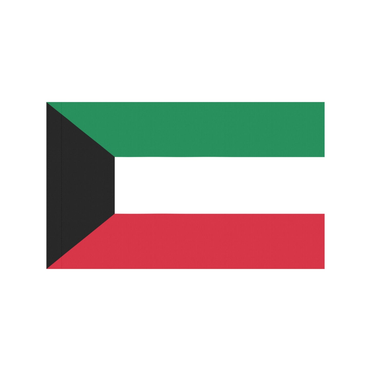 Kuwait flag design from Luv My Flag, three stripes.