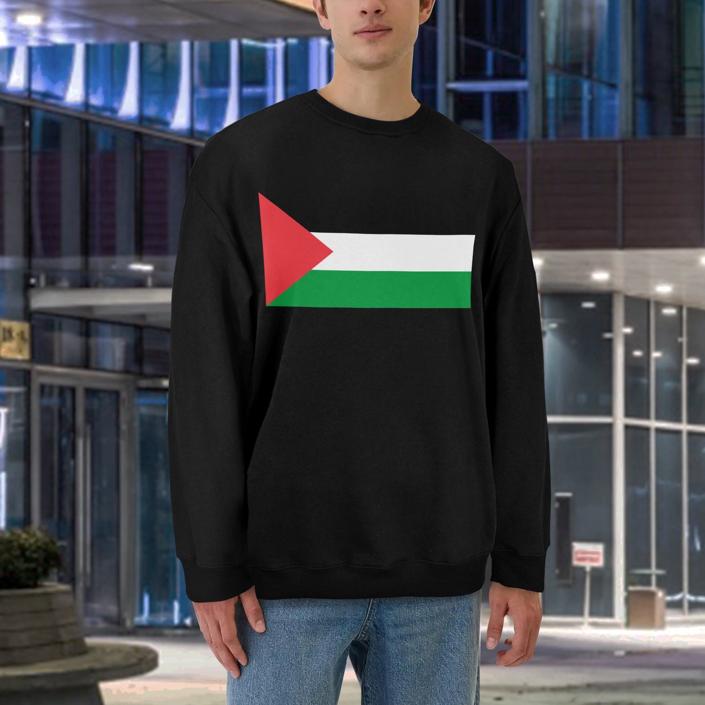Palestine Flag Unisex Fleece Sweatshirt (Made in the USA)