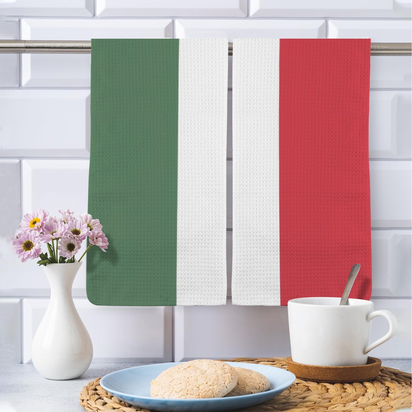 Hungary Flag Inspired Kitchen Towel 40X60cm (Pack of 2) (Made in the USA)