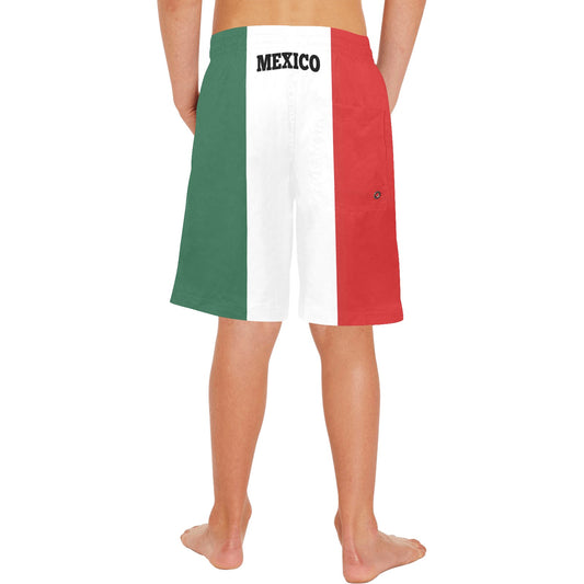 Mexico Flag Inspired Boy's Beach Shorts