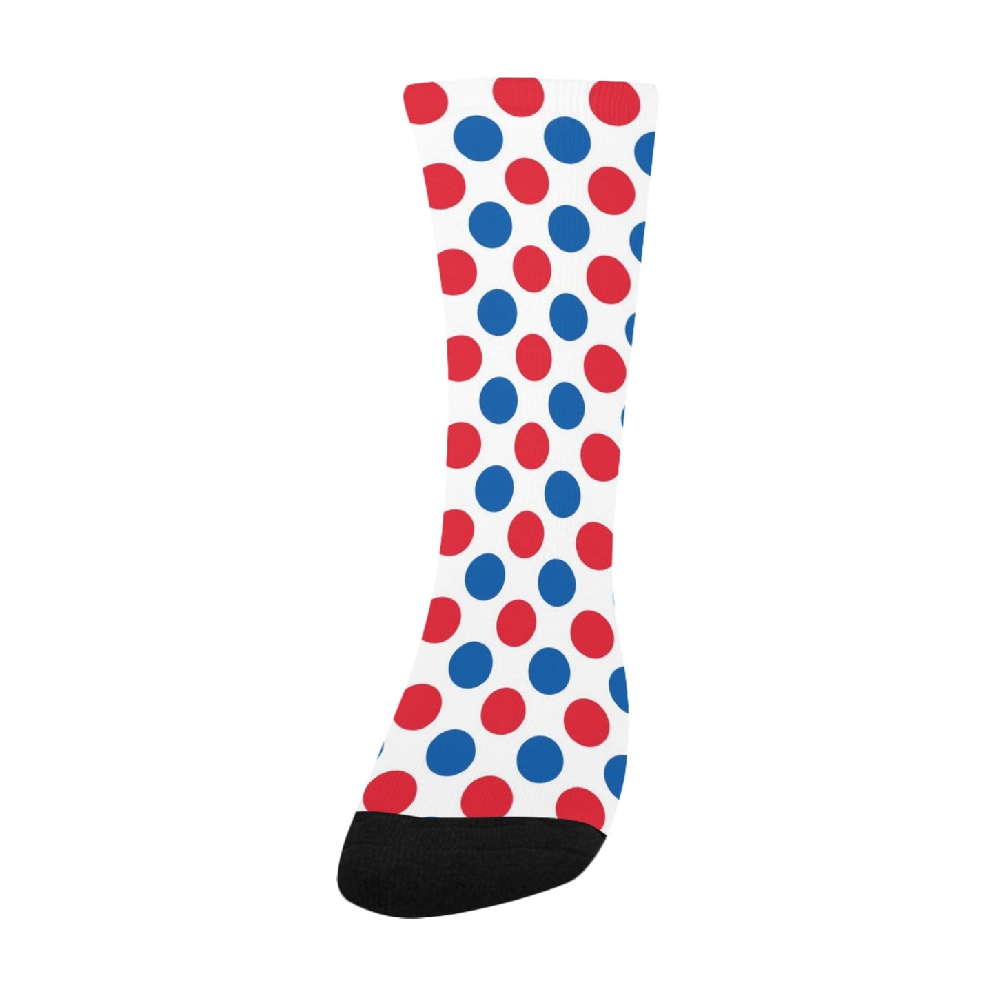 USA/American Flag Inspired Polka Dot Pattern Kid's Custom Socks (Made in the USA)