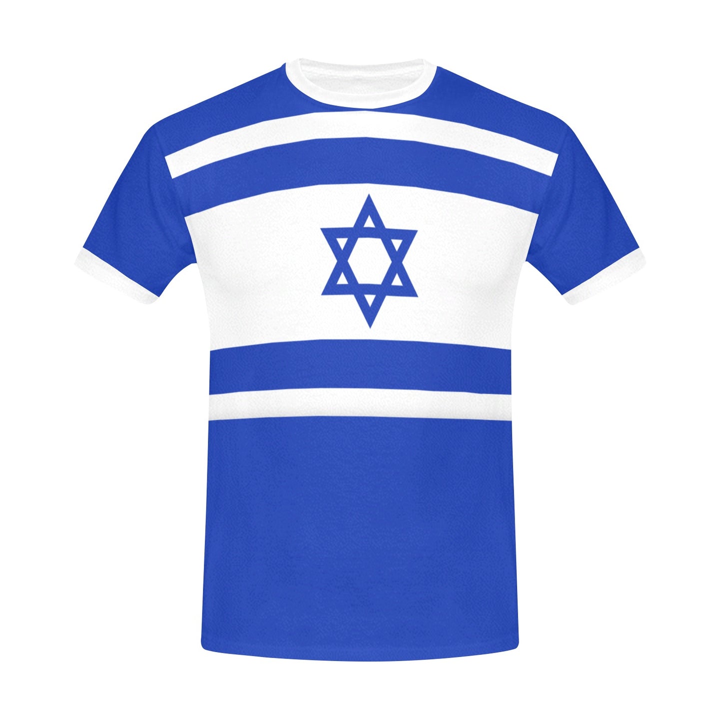 Israel Flag Men's Crew Neck T-Shirt (Made in USA)