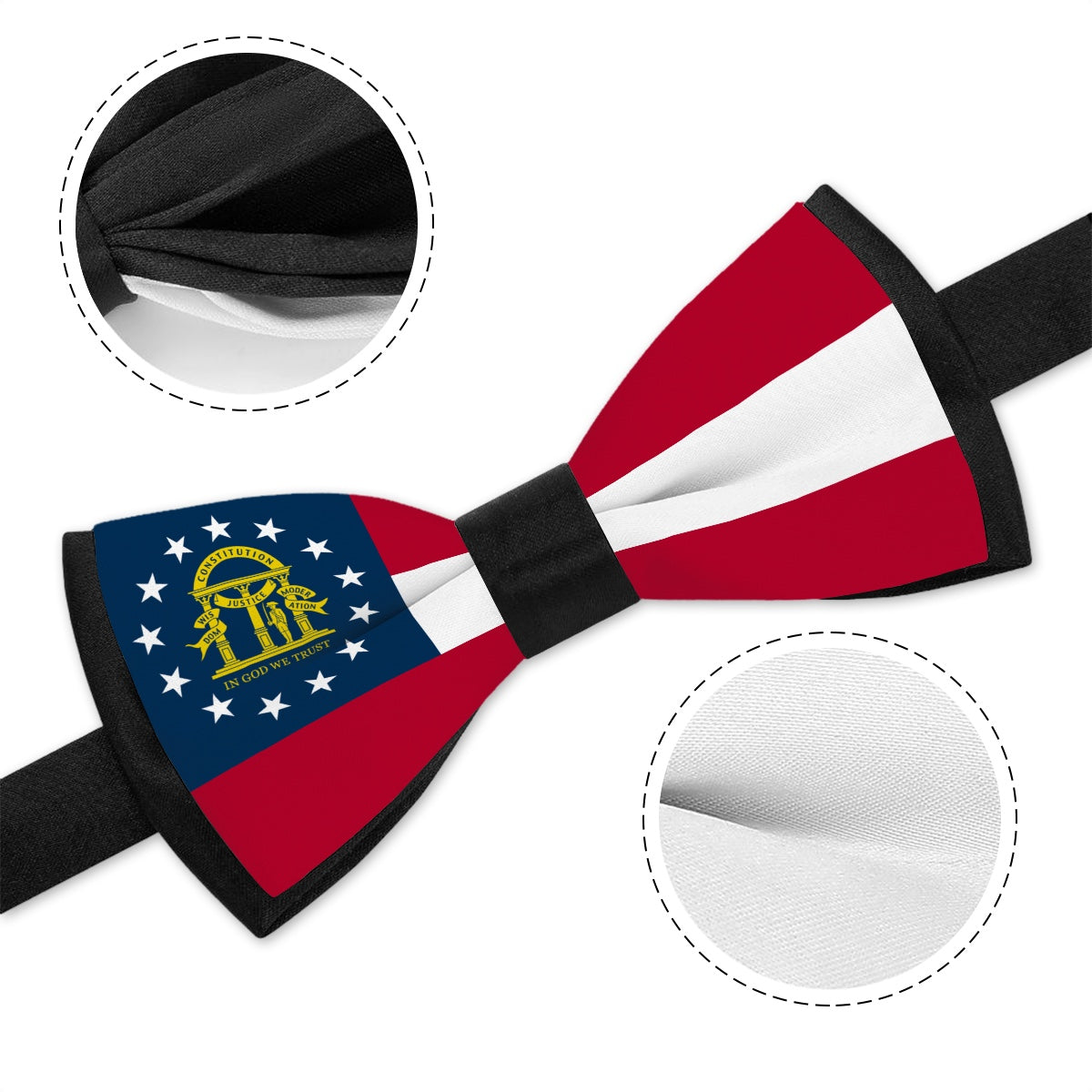 Georgia Flag Inspired Bow Tie – Look Sharp, Show your Columbian Pride