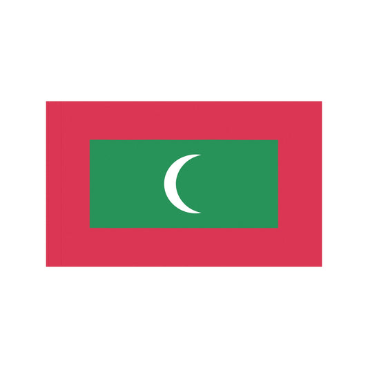 Luv My Flag Maldives flag with red, green, crescent design.