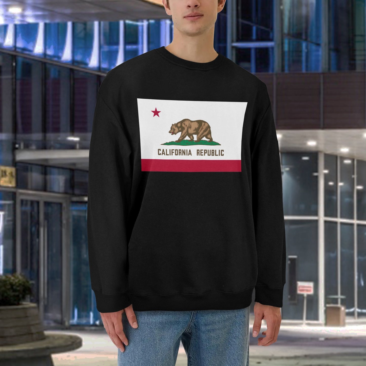 California Flag Unisex Fleece Sweatshirt (Made in the USA)