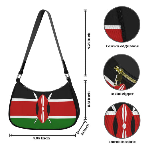 Kenya Flag Inspired Women's Shoulder Bag