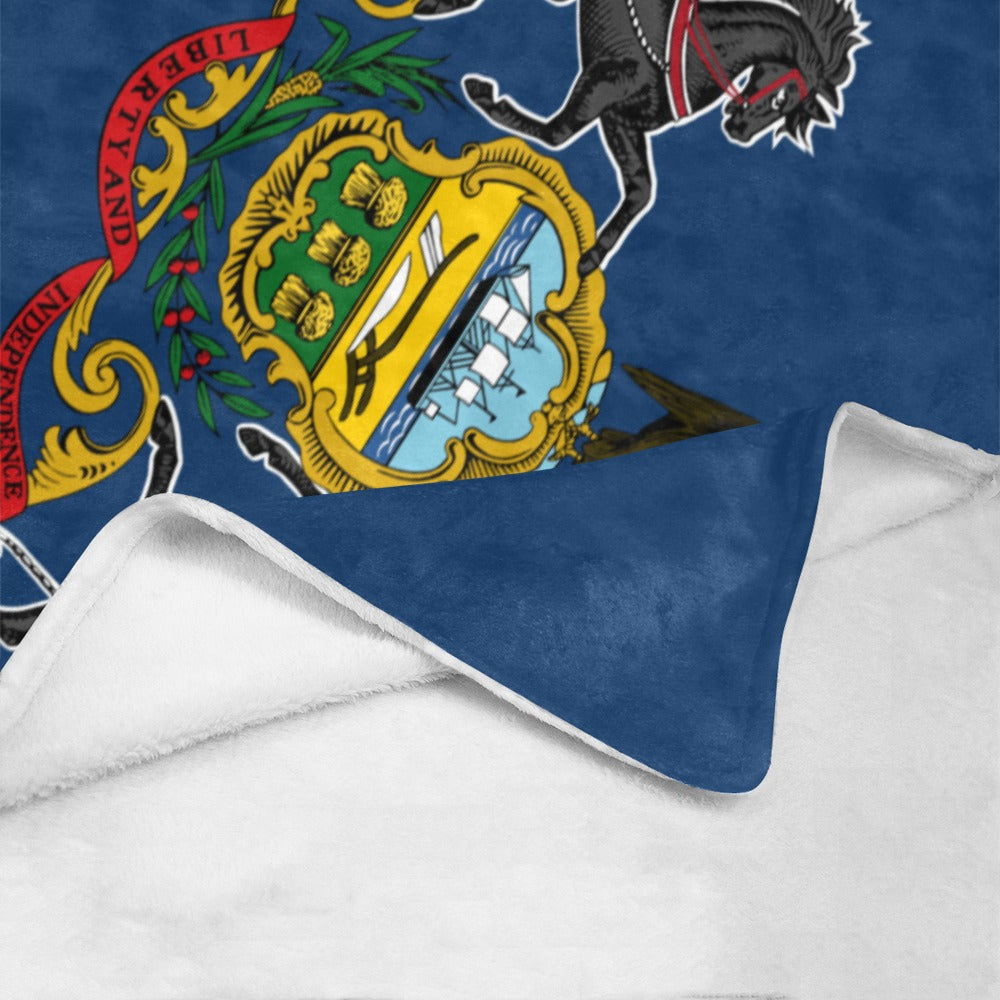 Luv My Flag blanket featuring Pennsylvania state emblem design.