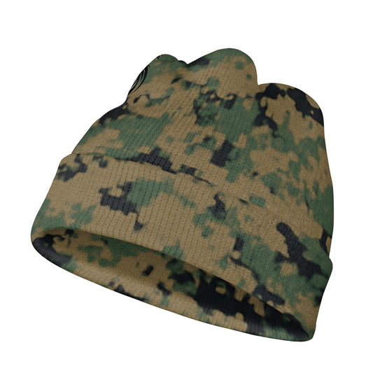 Thin Green Line Flag Inspired Eagle on Digital Camo Kids' Beanie