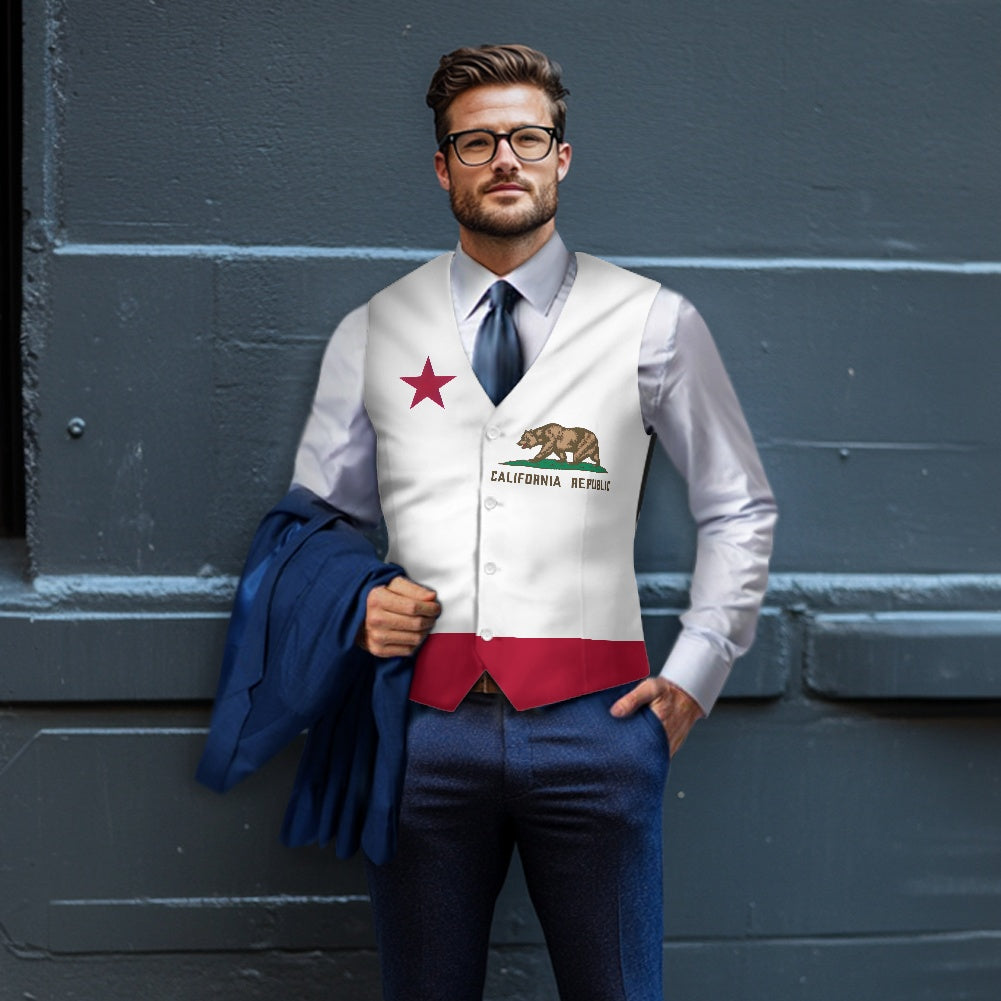 California Flag Suit vest jacket