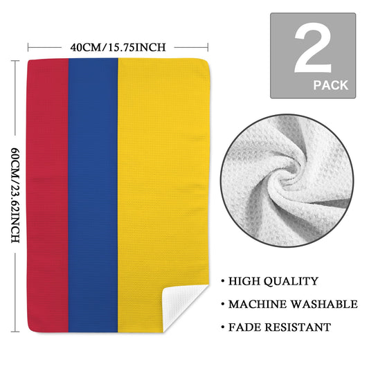 Colombia Flag Inspired Kitchen Towel 40X60cm (Pack of 2) (Made in the USA)