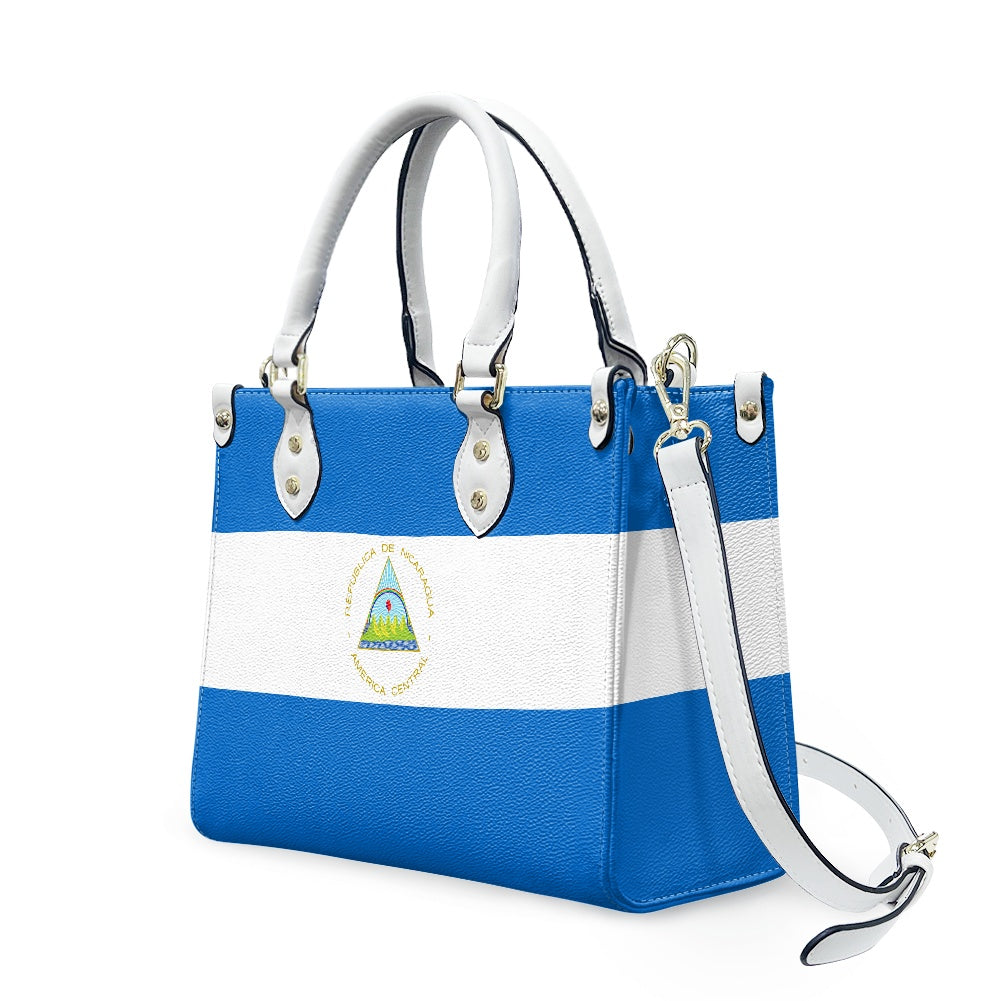Nicaragua Flag Bag With Elegancia – PU Leather Purse for Daily Bravura - Luv My Flag