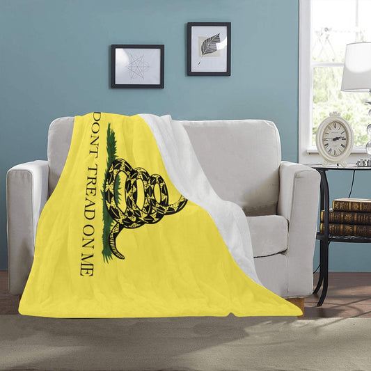 Cozy Luv My Flag blanket with patriotic snake design.