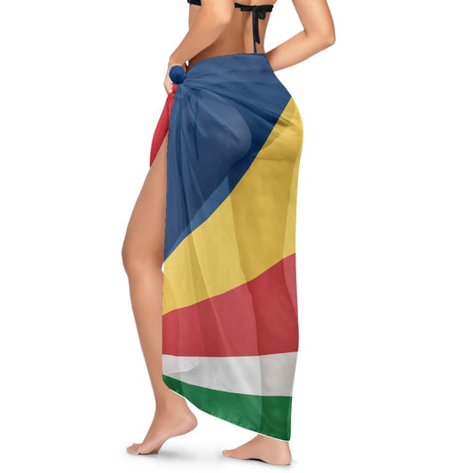Seychelles Flag Inspired Bikini Cover-Up