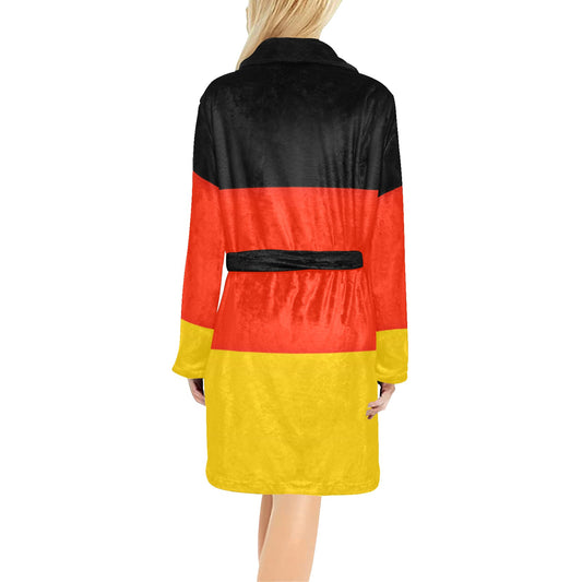 Germany Flag Inspired Women's Fleece Robe