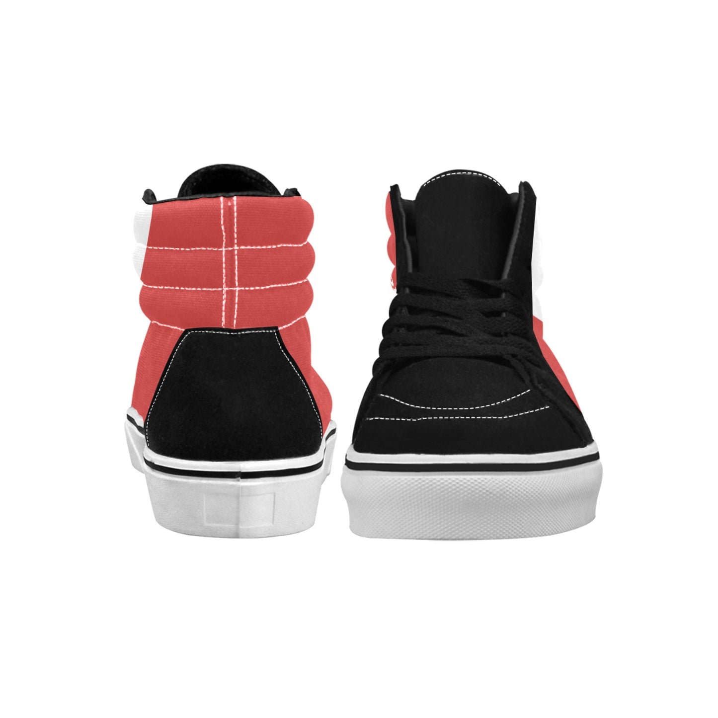 Canada Flag Inspired Women's High Top Canvas Shoes