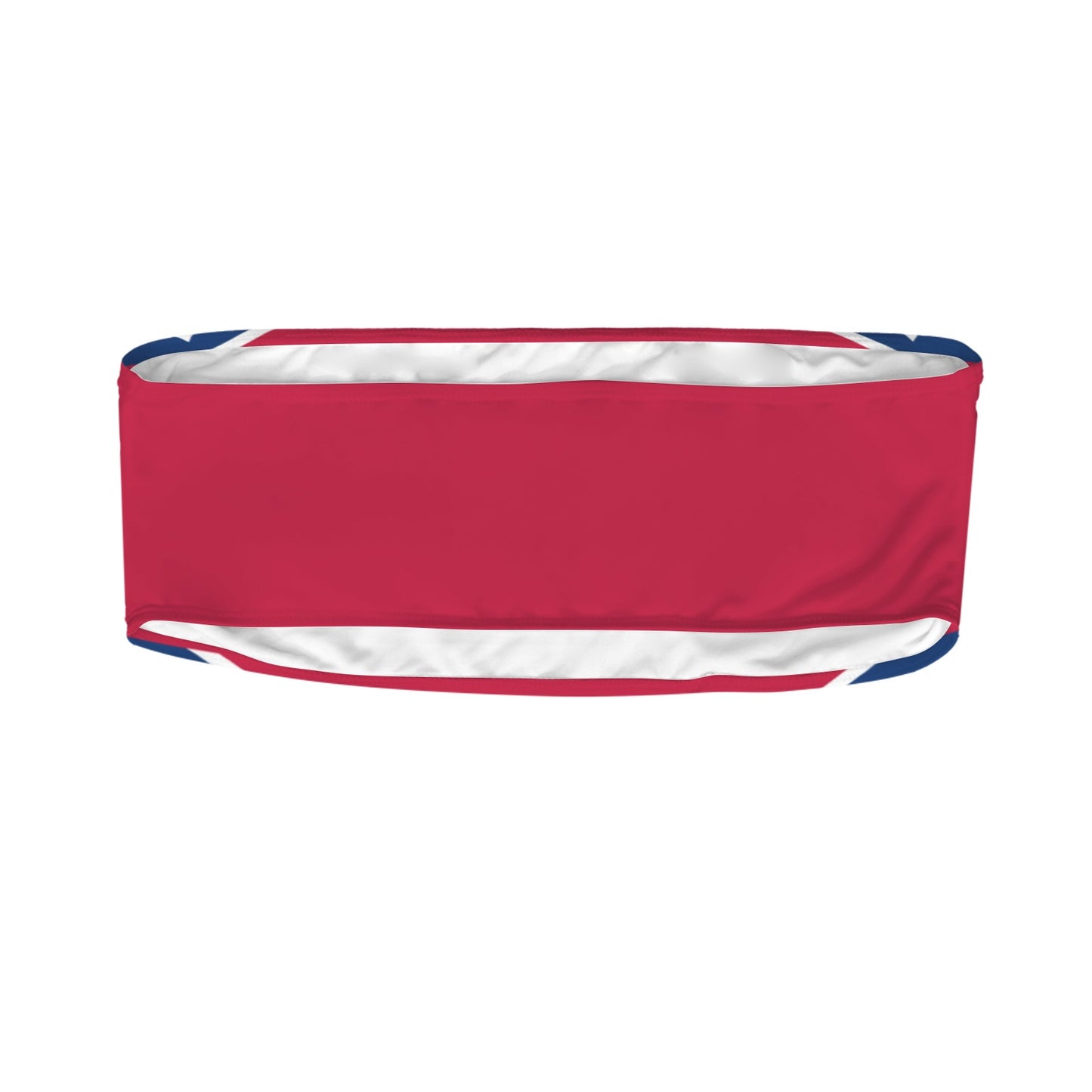 Confederate States Battle Flag Inspired (front only) Chest Wrap Bikini Top (Model S36)