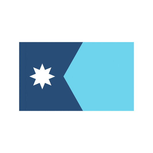 Blue and cyan flag with star; Luv My Flag.