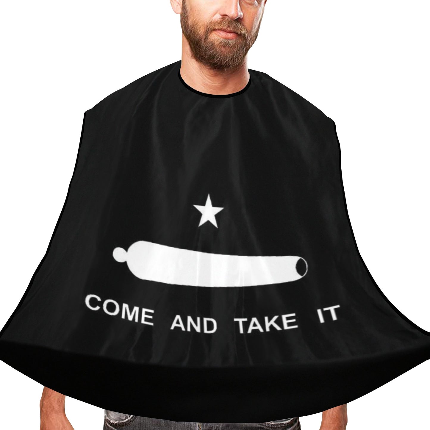 Come and Take It Flag Beard Bib Apron for Men Shaving & Trimming