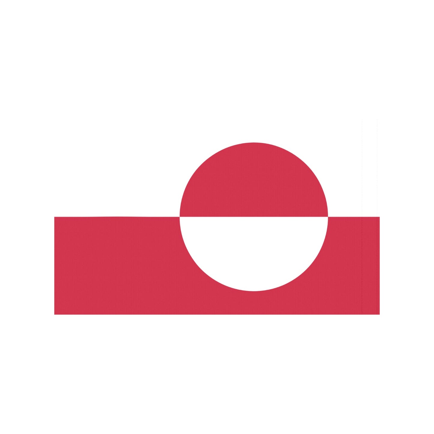 Red and white circle flag design by Luv My Flag.