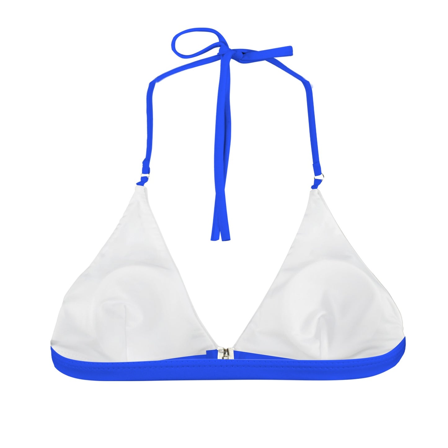 Thin Blue Line Flag Inspired Women's Halter Bikini Top with Front Buckle