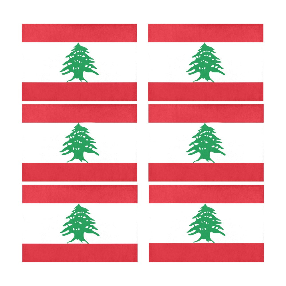 Lebanon Flag Placemats 12" x 18" (Set of 6)