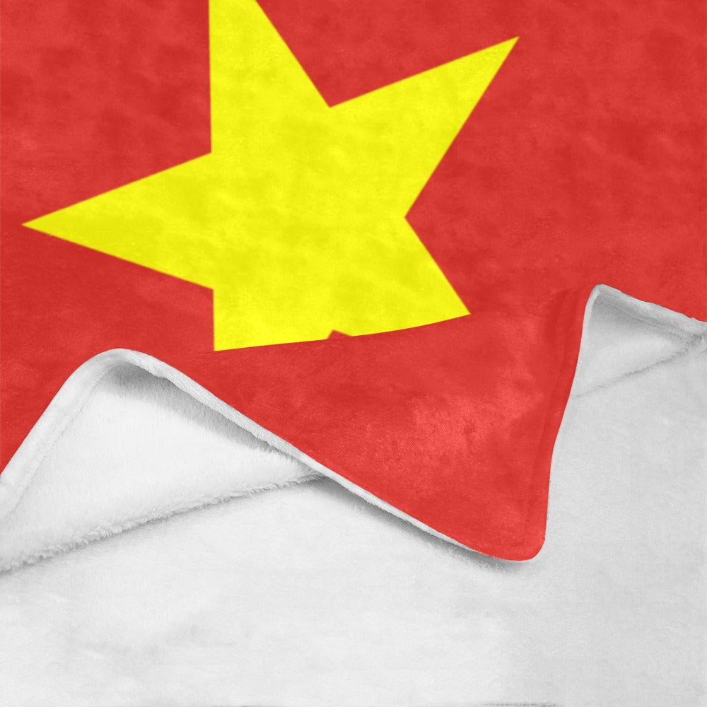 Red and yellow star blanket by Luv My Flag.